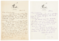 Two letters to fishing reel designer Arthur Kovalovsky