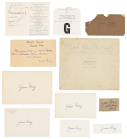 Collection of signed Zane Grey documents and ephemera