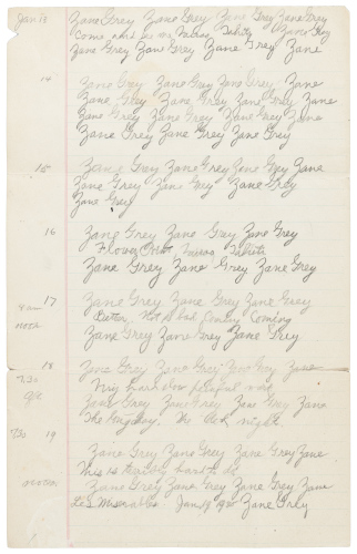 Five letters from Zane Grey to his wife with one from Dolly to Zane Doc ...