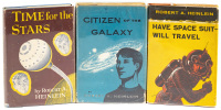 Three Juvenile Science Fiction novels by Robert A. Heinlein