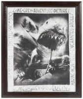 Thirty-five still photographs from the Zane Grey movie White Death [with] silkscreen movie poster