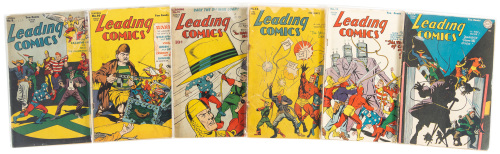 LEADING COMICS Nos. 9, 10, 11, 12, 13, 14 * Lot of Six Comics * SEVEN SOLDIERS OF VICTORY