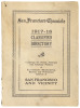 San Franscico Chronicle 1917-18 Classified Directory