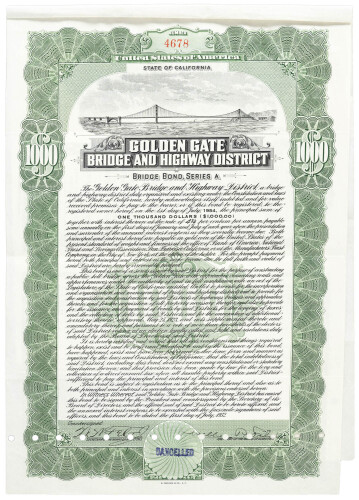 Golden Gate Bridge and Highway District Bridge Bond, Series A