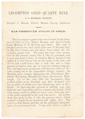 Lecompton Gold Quartz Mine