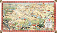 Great Northern Recreational Map of Glacier National Park Montana: Waterton Lakes National Park, Alberta
