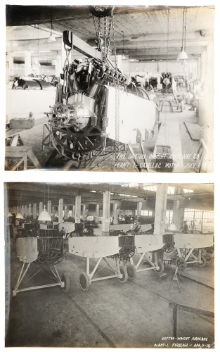 Two silver gelatin photographs relating to the Dayton-Wright Airplane Company