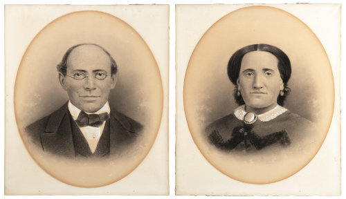 Giuseppe Cadenasso Portraits of Jacob and Flora Gabriel.