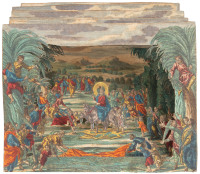 Jesus entering Jerusalem