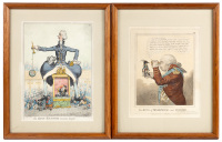 Four James Gillray engravings from the Bohn edition, hand-colored