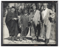 Portrait of Perham Nahl, Xavier Martinez, Frederick H. Meyer, and William S. Porter at School of the California Guild of Arts and Crafts event