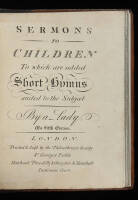 Sermons to Children, to Which are Added Hymns Suitable to the Subject