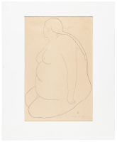 Seated Nude Woman, Mexico - gifted to Edward Weston