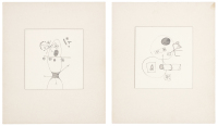 Two Ink drawings by Bob Nash gifted to Merg Ross