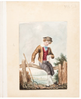 Album of watercolors showing English costumes of the Regency Era