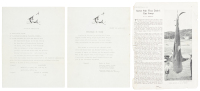 Two documents attesting the size and weight of Zane Grey's record-breaking catch