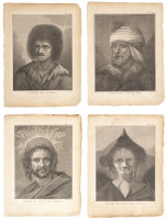 Eight plates from the Voyage of Captain Cook by Benard