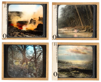 Ten colored glass slides of Hawaii