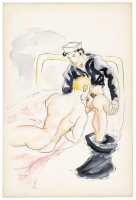 Erotic watercolor, 1954