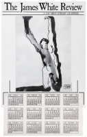 James White Review benefit poster with affixed calendar