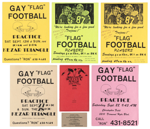 Flyers and ephemera for Gay "Flag" Football