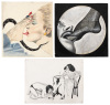 Three foot fetish artworks, two by Lagus