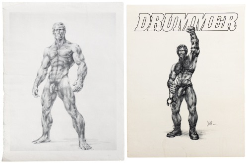 Two posters, one promotional for Drummer