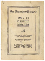San Franscico Chronicle 1917-18 Classified Directory