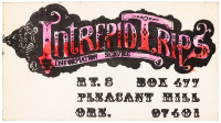 Intrepid Trips card inscribed by Ken Kesey