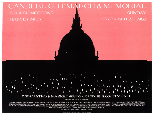 Candlelight March & Memorial for George Moscone and Harvey Milk poster