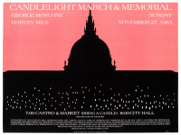 Candlelight March & Memorial for George Moscone and Harvey Milk poster
