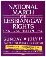 National March for Lesbian/Gay Rights, San Francisco 1984 poster