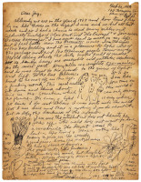 Signed manuscript letter by Jack Micheline