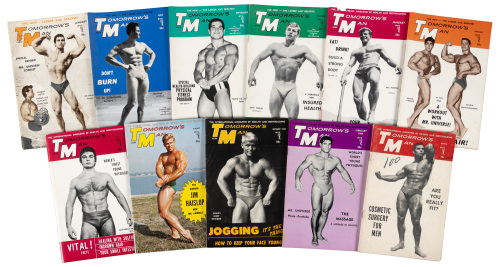 33 issues of Tomorrow's Man, physique magazine