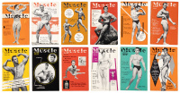 12 issues of Muscle Sculpture, physique magazine