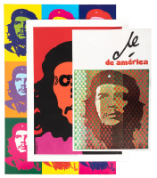 Three posters featuring Che Guevara