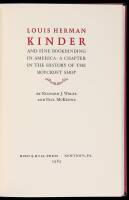 Louis Herman Kinder and Fine Bookbinding in America: A Chapter in the History of the Roycroft Shop.