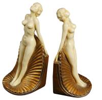 Art Deco bookends of Venus.