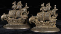 Pair of Galleon Bookends.