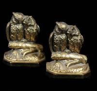 Pair of owl bookends designed by Daniel Chester French.