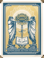 Signed Knowledge + Action poster