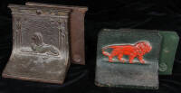 Two pairs of Bradley and Hubbard bookends circa 1900