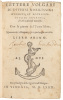 Lettere Volgari di diversi nobilissimi huomini, Libro Primo [with] Libro Secondo - 2