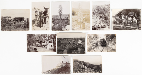 Ten original photographs of Southern California, five featuring the Mount Lowe Railway