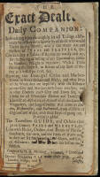 The Exact Dealer's Daily Companion: Instructing him Throughly in all Things Absolutely Necessary...Containing a Table of Accounts...Shewing the Principle Cities and Market-Towns in Great Britain and Wales...The Travellers Guide...