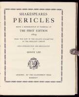 Shakespeare's Pericles: Being a Reproduction in Facsimile of the First Edition 1609.