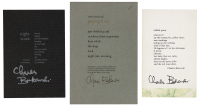 Three small broadsides by Charles Bukowski
