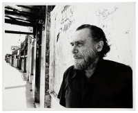 Portrait photograph of Charles Bukowski