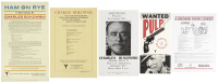 Bukowski's last public reading and other promotional posters