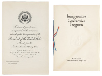 Invitation and Program for the Inauguration Ceremonies of Franklin D. Roosevelt in 1933